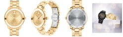 Movado Women's Swiss Gold Ion-Plated Steel Bracelet Watch 38mm